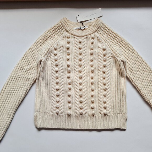 NEW Veronica Beard 100% Wool Ivory Hamilton Popcorn Sweater Size XS - Picture 9 of 16